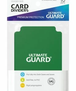 Ozzie Collectables Ultimate Guard Card Dividers Standard Size Green (10)
