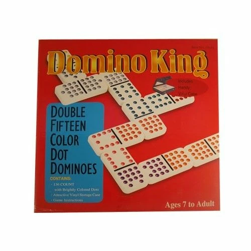 Ozzie Collectables Domino King Double Fifteen Coloured Dots All Board Games 1 Ozzie Collectables Domino King Double Fifteen Coloured Dots All Board Games