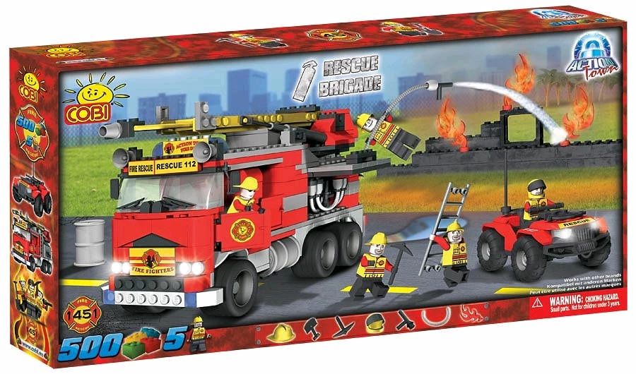 Cobi Action Town - 500 Piece Fire Rescue Brigade Construction Set Construction Sets 1 Cobi Action Town - 500 Piece Fire Rescue Brigade Construction Set Construction Sets