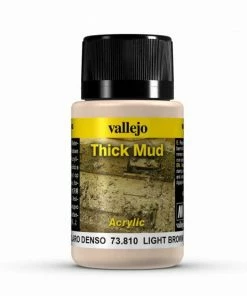 Ozzie Collectables Vallejo Weathering Effects - Light Brown Thick Mud 40 Ml All Board Games