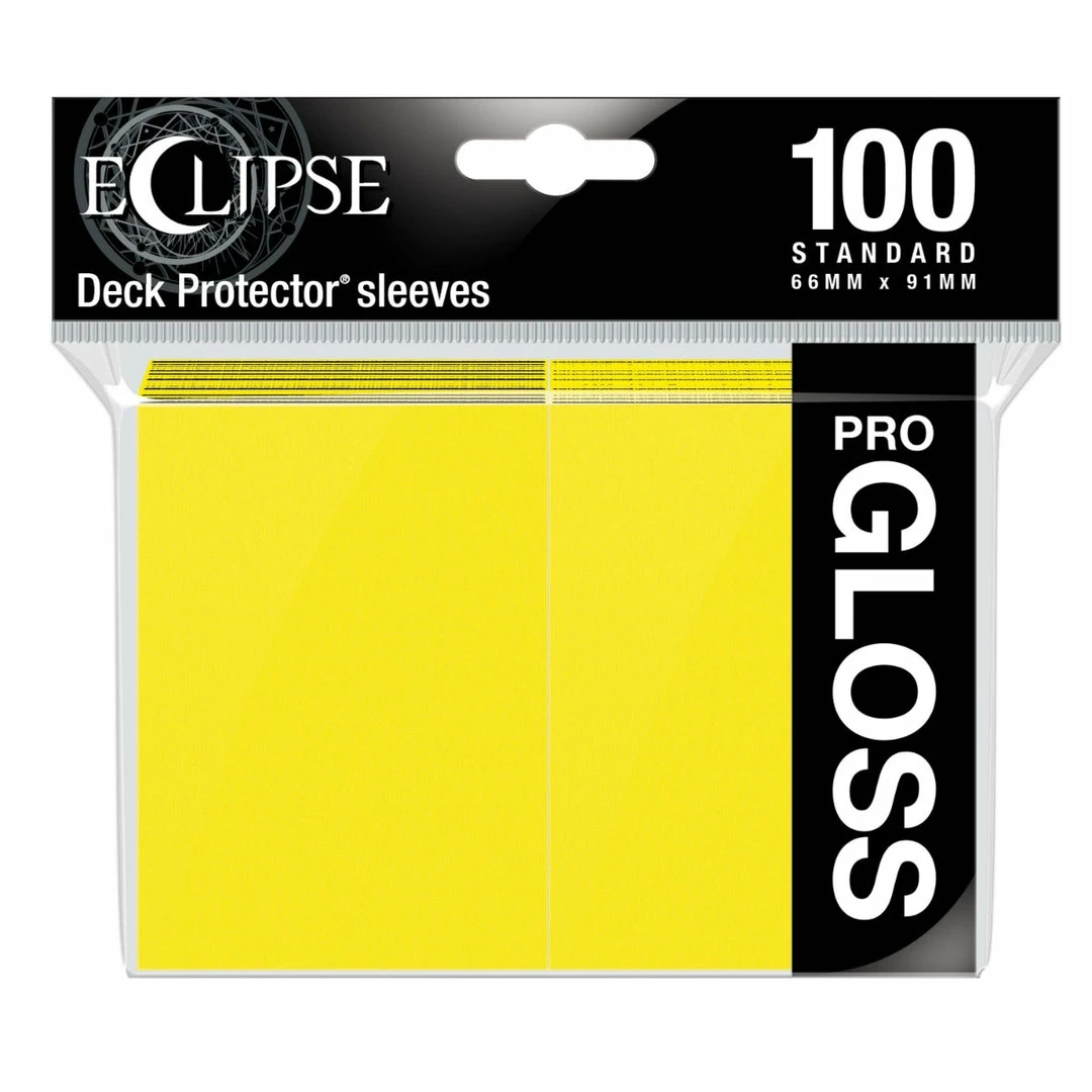 Ozzie Collectables Eclipse Gloss Standard Sleeves 100 Pack Lemon Yellow All Board Games 1 Ozzie Collectables Eclipse Gloss Standard Sleeves 100 Pack Lemon Yellow All Board Games