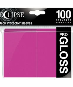 Ozzie Collectables Eclipse Gloss Standard Sleeves 100 Pack Hot Pink All Board Games