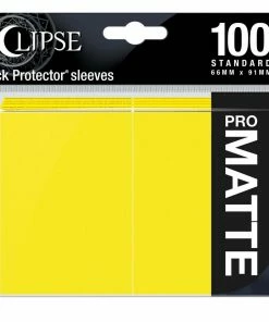 Ozzie Collectables Eclipse Matte Standard Sleeves 100 Pack Lemon Yellow All Board Games