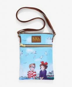 Loungefly Studio Ghibli Kiki's Delivery Service Tombo & Kiki Passport Crossbody Bag Bags & Wallets