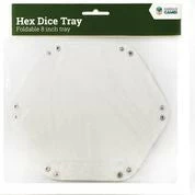 Ozzie Collectables LPG Hex Dice Tray 8" White All Board Games
