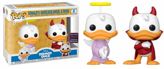 Funko Disney - Donald Duck Angel & Devil WonderCon 2022 Spring Convention Exclusive 2-Pack Pop! Vinyl 1 Funko Disney - Donald Duck Angel & Devil WonderCon 2022 Spring Convention Exclusive 2-Pack Pop! Vinyl