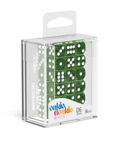 Ozzie Collectables All Board Games Oakie Doakie Dice D6 12 Mm Marble - Green (36)