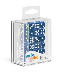 Ozzie Collectables Oakie Doakie Dice D6 12 Mm Marble - Blue (36) All Board Games