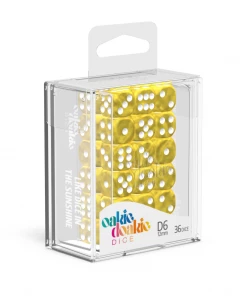 Ozzie Collectables All Board Games Oakie Doakie Dice D6 12 Mm Marble - Yellow (36)