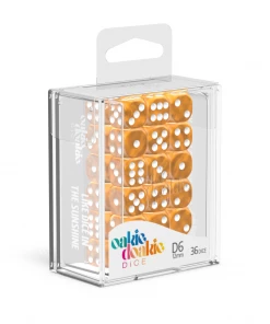 Ozzie Collectables All Board Games Oakie Doakie Dice D6 12 Mm Marble - Orange (36)