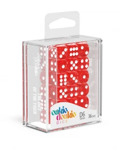 Ozzie Collectables Oakie Doakie Dice D6 12 Mm Speckled - Red (36) All Board Games
