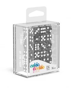 Ozzie Collectables Oakie Doakie Dice D6 12 Mm Speckled - Black (36) All Board Games