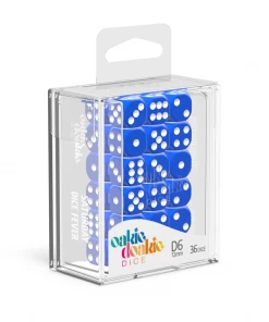 Ozzie Collectables Oakie Doakie Dice D6 12 Mm Solid - Blue (36) All Board Games