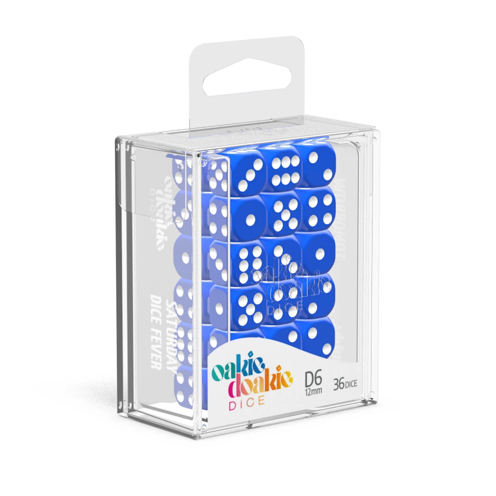 Ozzie Collectables Oakie Doakie Dice D6 12 Mm Solid - Blue (36) All Board Games 1 Ozzie Collectables Oakie Doakie Dice D6 12 Mm Solid - Blue (36) All Board Games