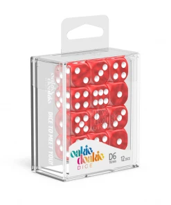 Ozzie Collectables Oakie Doakie Dice D6 16 Mm Marble - Red (12)