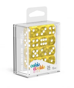 Ozzie Collectables Oakie Doakie Dice D6 16 Mm Marble - Yellow (12) All Board Games