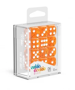 Ozzie Collectables All Board Games Oakie Doakie Dice D6 16 Mm Translucent - Orange (12)