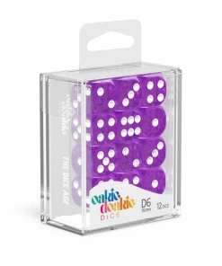 Ozzie Collectables All Board Games Oakie Doakie Dice D6 16 Mm Speckled - Purple (12)