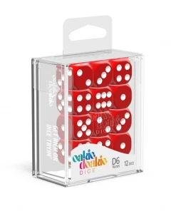 Ozzie Collectables All Board Games Oakie Doakie Dice D6 16 Mm Solid - Red (12)