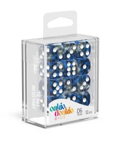 Ozzie Collectables Oakie Doakie Dice D6 16 Mm GemiDice - Liquid Steel (12)