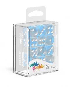 Ozzie Collectables Oakie Doakie Dice D6 16 Mm Glow In The Dark - Arctic (12) All Board Games