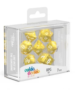 Ozzie Collectables Oakie Doakie Dice RPG Set Marble - Yellow (7)