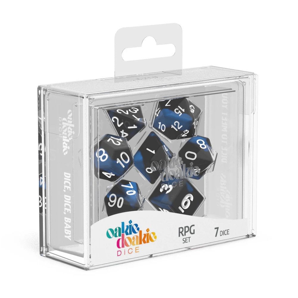 Ozzie Collectables Oakie Doakie Dice RPG Set Glow In The Dark - Deep Ocean (7) 1 Ozzie Collectables Oakie Doakie Dice RPG Set Glow In The Dark - Deep Ocean (7)
