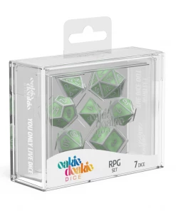 Ozzie Collectables Oakie Doakie Dice RPG Set Metal Glow In The Dark - Druids Blaze (7)