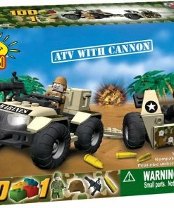 Cobi Small Army - 100 Piece ATV With Cannon Military Vehicle Construction Set