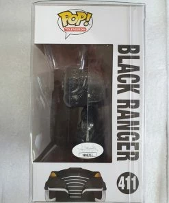 Funko POP! Vinyls Power Rangers - Black Ranger (Morphing) #411 Signed POP! Vinyl