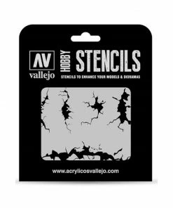 Ozzie Collectables Vallejo Stencils - Texture Effects - Cracked Wall