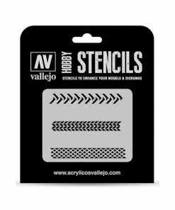 Ozzie Collectables Vallejo Stencils - Texture Effects - Tyre Markings All Board Games