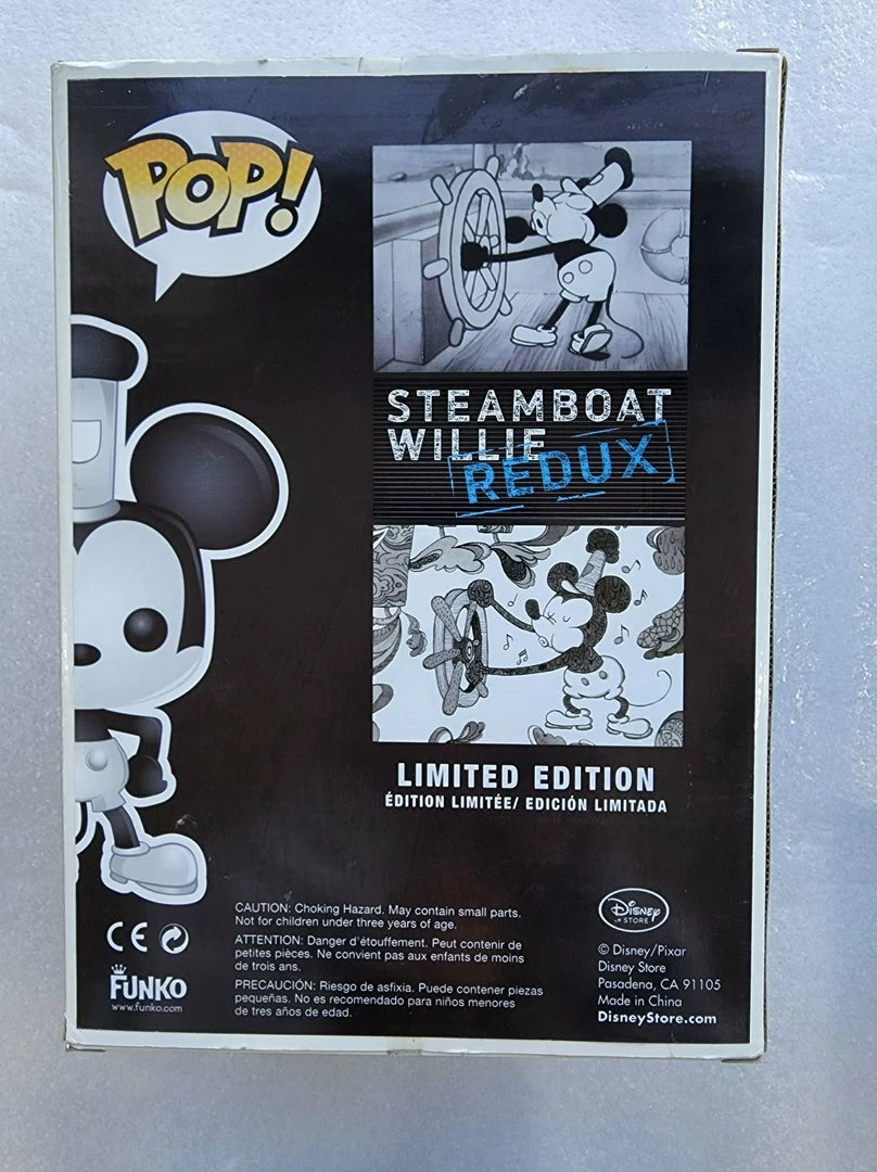 Funko Steamboat Willie (Blue And Red - Redux) 9" Inch POP! Vinyl D23 Limited Edition 250Pcs Grails, Rares And Hard To Find 6 Funko Steamboat Willie (Blue And Red - Redux) 9" Inch POP! Vinyl D23 Limited Edition 250Pcs Grails, Rares And Hard To Find