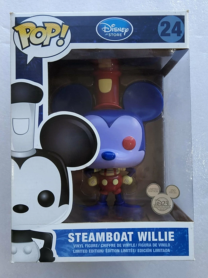Funko Steamboat Willie (Blue And Red - Redux) 9" Inch POP! Vinyl D23 Limited Edition 250Pcs Grails, Rares And Hard To Find 2 Funko Steamboat Willie (Blue And Red - Redux) 9" Inch POP! Vinyl D23 Limited Edition 250Pcs Grails, Rares And Hard To Find