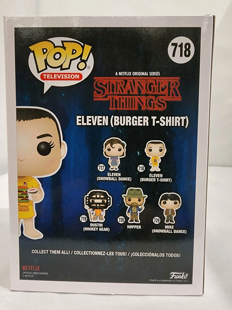 Funko POP! Vinyls Stranger Things - Eleven (Burger T-Shirt) #718 Signed POP! Vinyl 3 Funko POP! Vinyls Stranger Things - Eleven (Burger T-Shirt) #718 Signed POP! Vinyl
