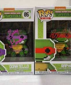 Funko Teenage Mutant Ninja Turtle 8-Bit Signed Bundle - 4 Signed Pop! Vinyls