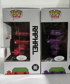 Teenage Mutant Ninja Turtle 8-Bit Funko Shop Stickered Signed Bundle - 4 Signed Pop! Vinyls 20 Teenage Mutant Ninja Turtle 8-Bit Funko Shop Stickered Signed Bundle - 4 Signed Pop! Vinyls