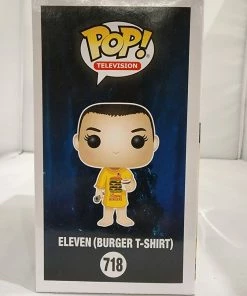 Funko POP! Vinyls Stranger Things - Eleven (Burger T-Shirt) #718 Signed POP! Vinyl 11 Funko POP! Vinyls Stranger Things - Eleven (Burger T-Shirt) #718 Signed POP! Vinyl