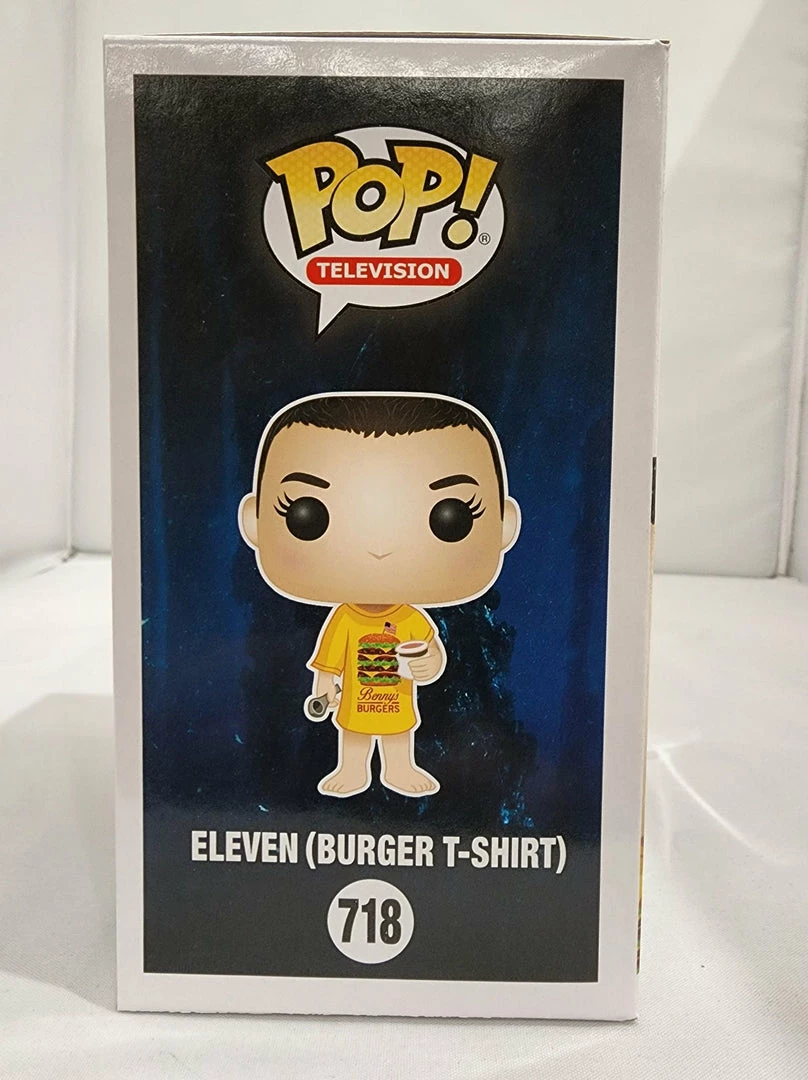 Funko POP! Vinyls Stranger Things - Eleven (Burger T-Shirt) #718 Signed POP! Vinyl 4 Funko POP! Vinyls Stranger Things - Eleven (Burger T-Shirt) #718 Signed POP! Vinyl