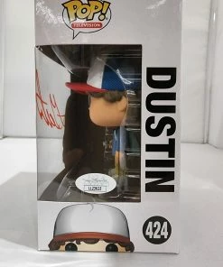 Funko Stranger Things - Dustin Blue Jacket #424 Signed Pop! Vinyl