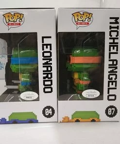 Funko Teenage Mutant Ninja Turtle 8-Bit Signed Bundle - 4 Signed Pop! Vinyls