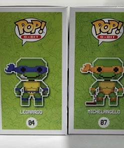 Teenage Mutant Ninja Turtle 8-Bit Funko Shop Stickered Signed Bundle - 4 Signed Pop! Vinyls 16 Teenage Mutant Ninja Turtle 8-Bit Funko Shop Stickered Signed Bundle - 4 Signed Pop! Vinyls