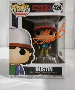 Funko Stranger Things - Dustin Blue Jacket #424 Signed Pop! Vinyl