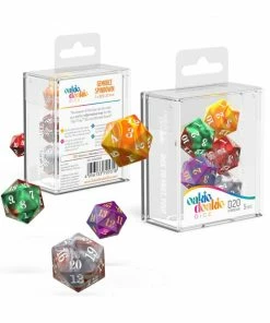 Ozzie Collectables Oakie Doakie Dice D20 Spindown Gemidice Selection 22mm (5) All Board Games