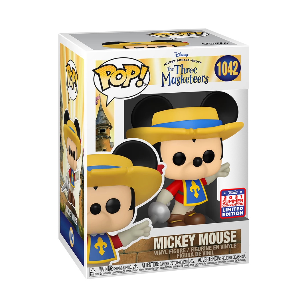 The Three Musketeers - Mickey Mouse Disney Funkon 2021 Summer Convention Exclusive Pop! Vinyl POP! Vinyls 2 The Three Musketeers - Mickey Mouse Disney Funkon 2021 Summer Convention Exclusive Pop! Vinyl POP! Vinyls