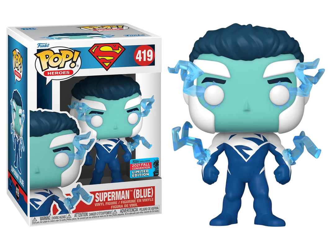 Funko POP! Vinyls Superman - Superman (Blue) Wizard Festival Of Fun Fall Convention 2021 Exclusive Pop! Vinyl 1 Funko POP! Vinyls Superman - Superman (Blue) Wizard Festival Of Fun Fall Convention 2021 Exclusive Pop! Vinyl