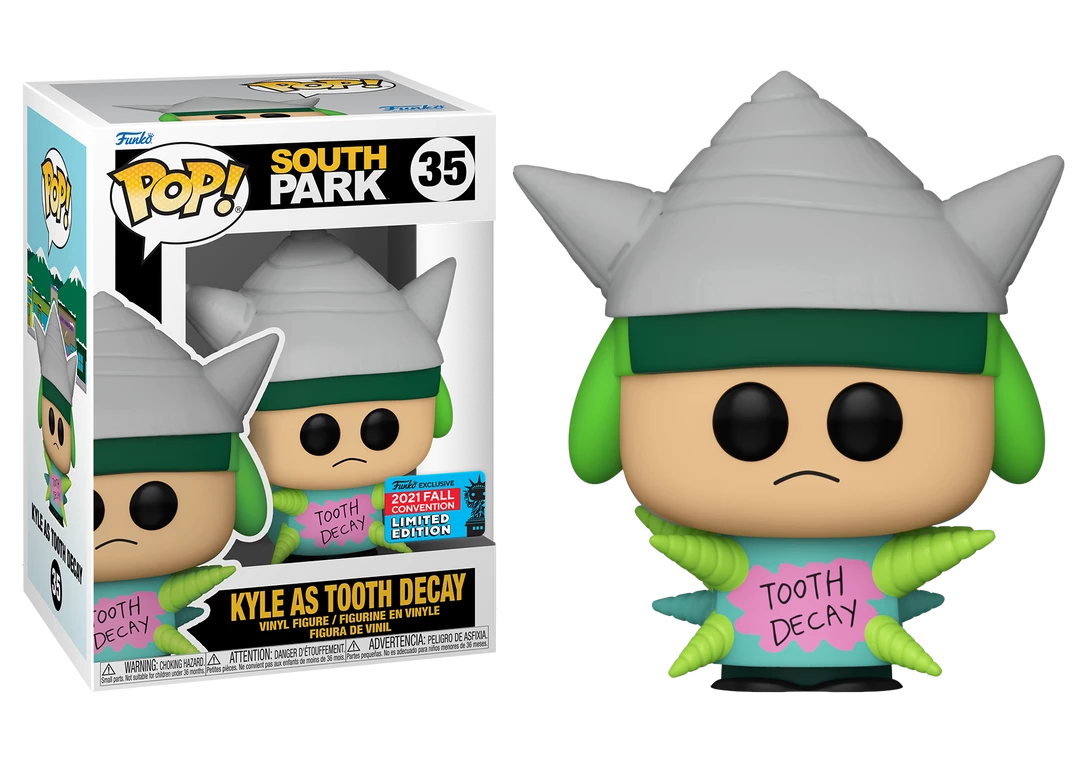 Funko South Park - Kyle As Tooth Decay Festival Of Fun Fall Convention 2021 Exclusive Pop! Vinyl 1 Funko South Park - Kyle As Tooth Decay Festival Of Fun Fall Convention 2021 Exclusive Pop! Vinyl