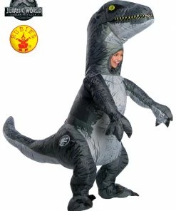 Rubies Deerfield Velociraptor Blue Inflatable Costume, Child