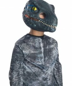 Rubies Deerfield Jurassic World Velociraptor Blue Moveable Jaw Mask - Child