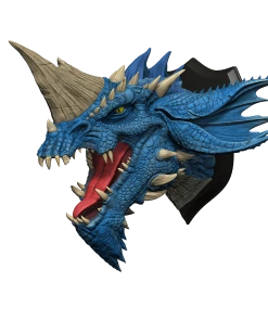 D&D Dungeons & Dragons Blue Dragon Head Trophy Plaque
